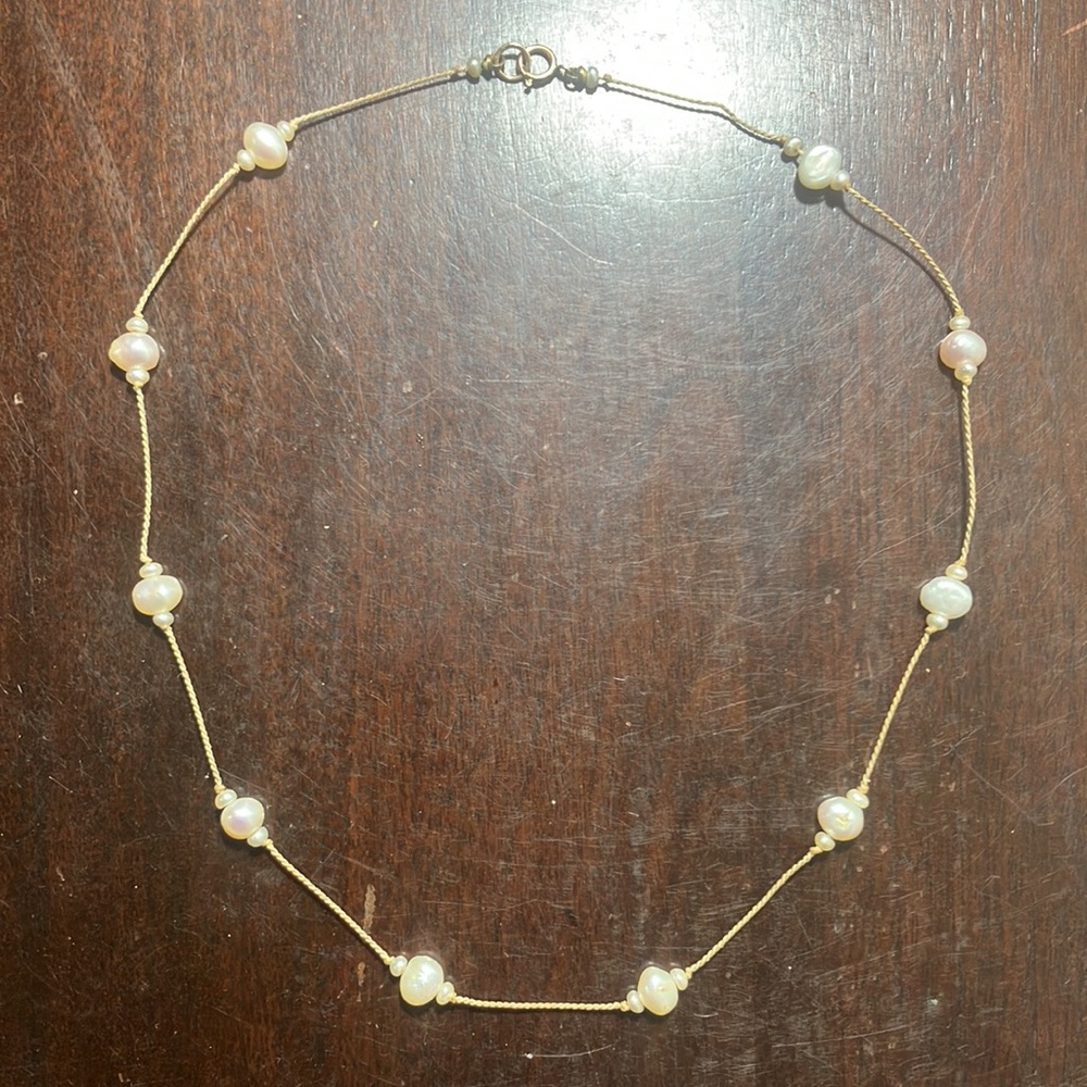 Vintage Pearl Beaded Choker Necklace